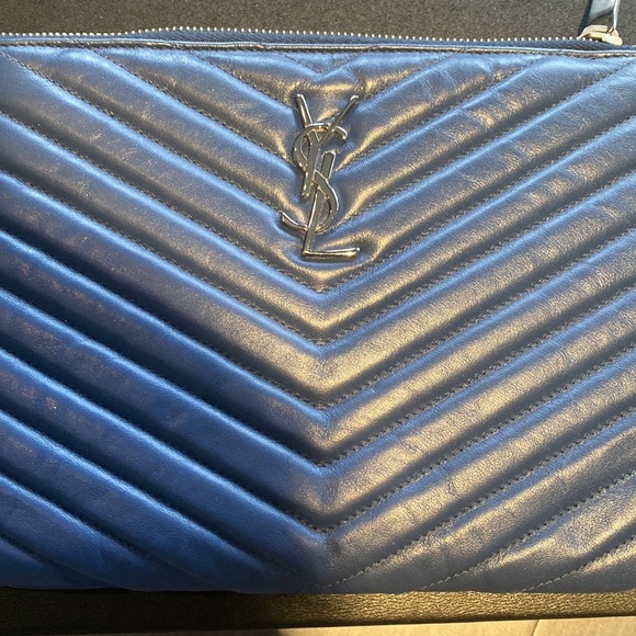 Saint Laurent YSL monogram wristlet, quilted pouch wallet - Picture 2 of 7